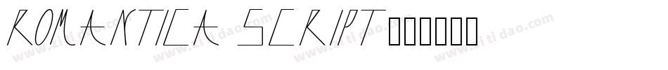 Romantica script字体转换